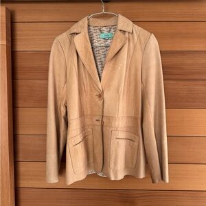 Doma Light Brown Suede Blazer
